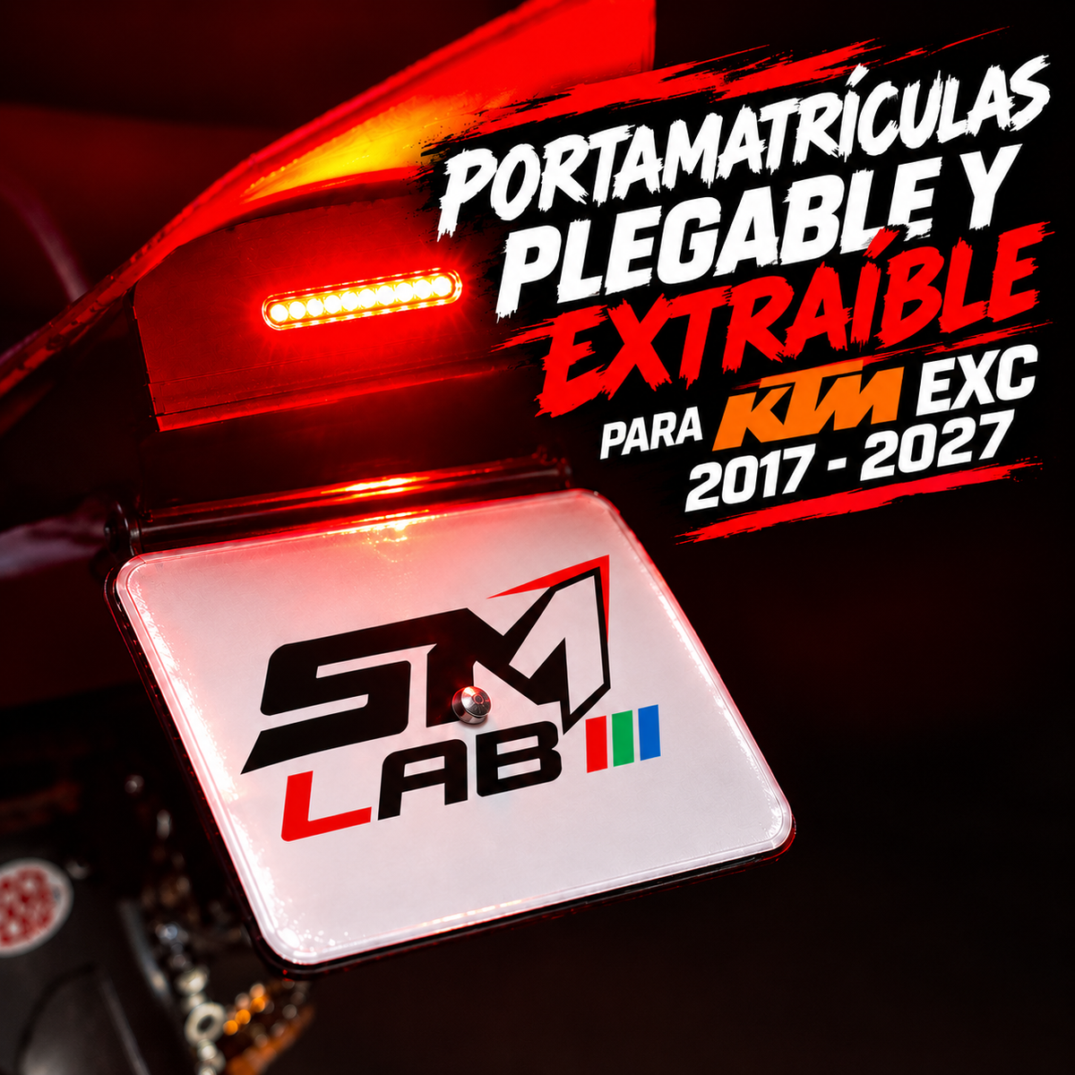 PORTAMATRICULAS PLEGABLE/EXTRAIBLE KTM