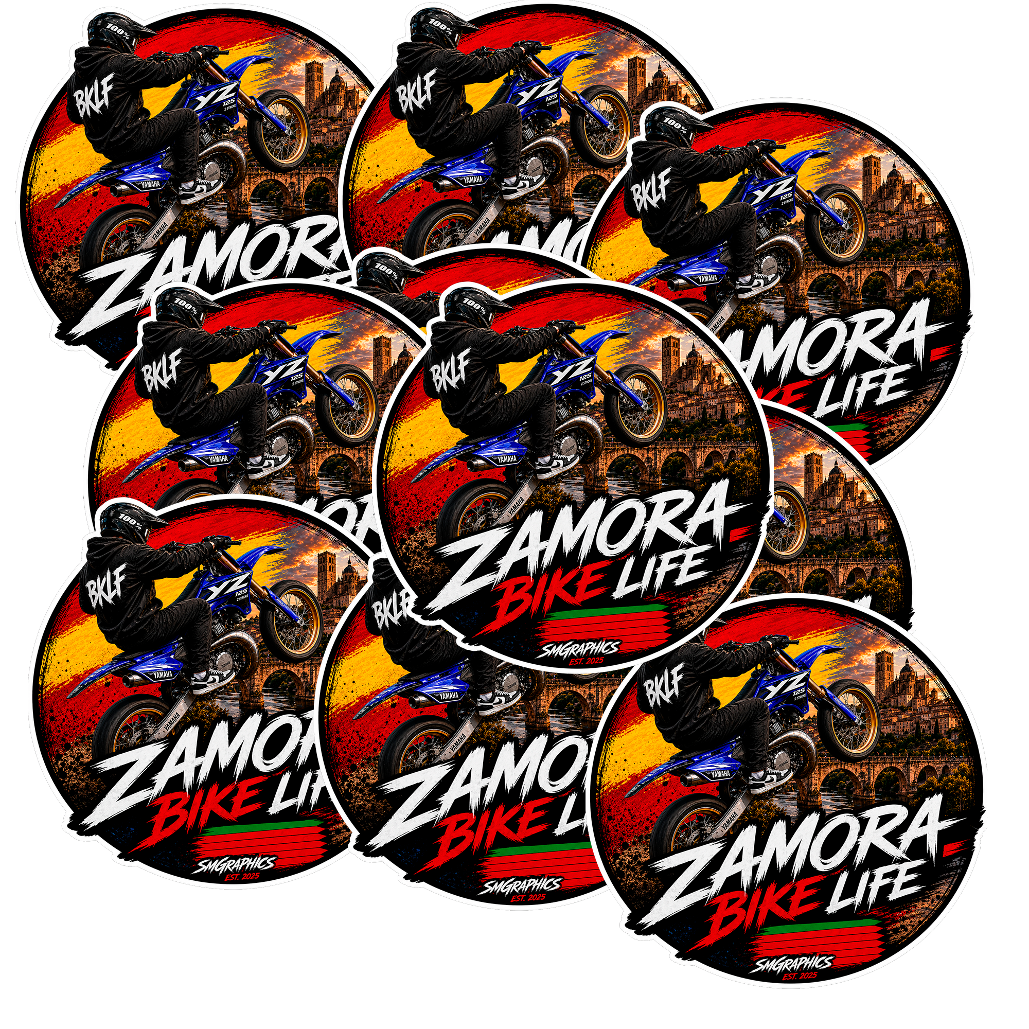 PACK 10 PEGATINAS ZAMORA BIKELIFE